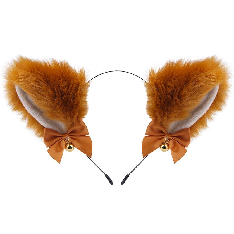 Cat Ears Bell Headband - Cosplay Catwoman Hair Accessory for Christmas & Halloween