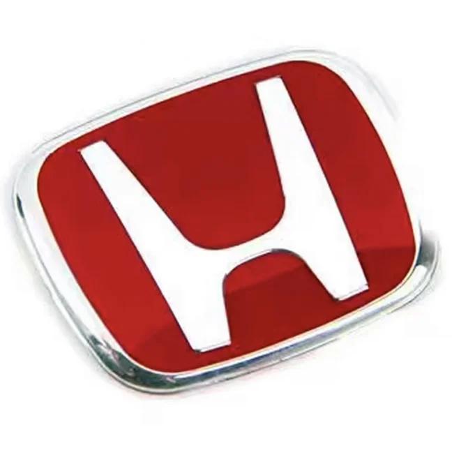 For Honda Civic Accord City CRV Jade Fit Odyssey Hybrid Red Black Blue Interior Car Steering Wheel Emblem H-Sticker CB0