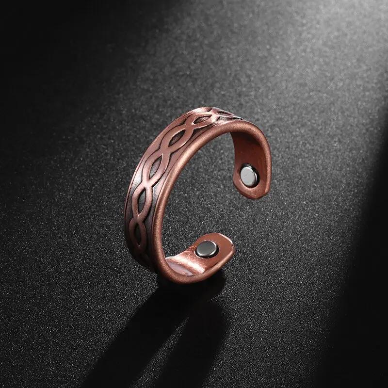 Celtic Bear Claw Copper Ring Magnetic Energy Treatment Joint Pain Ring for Women Men Retro Fashion Healthy Weight Loss Jewelry