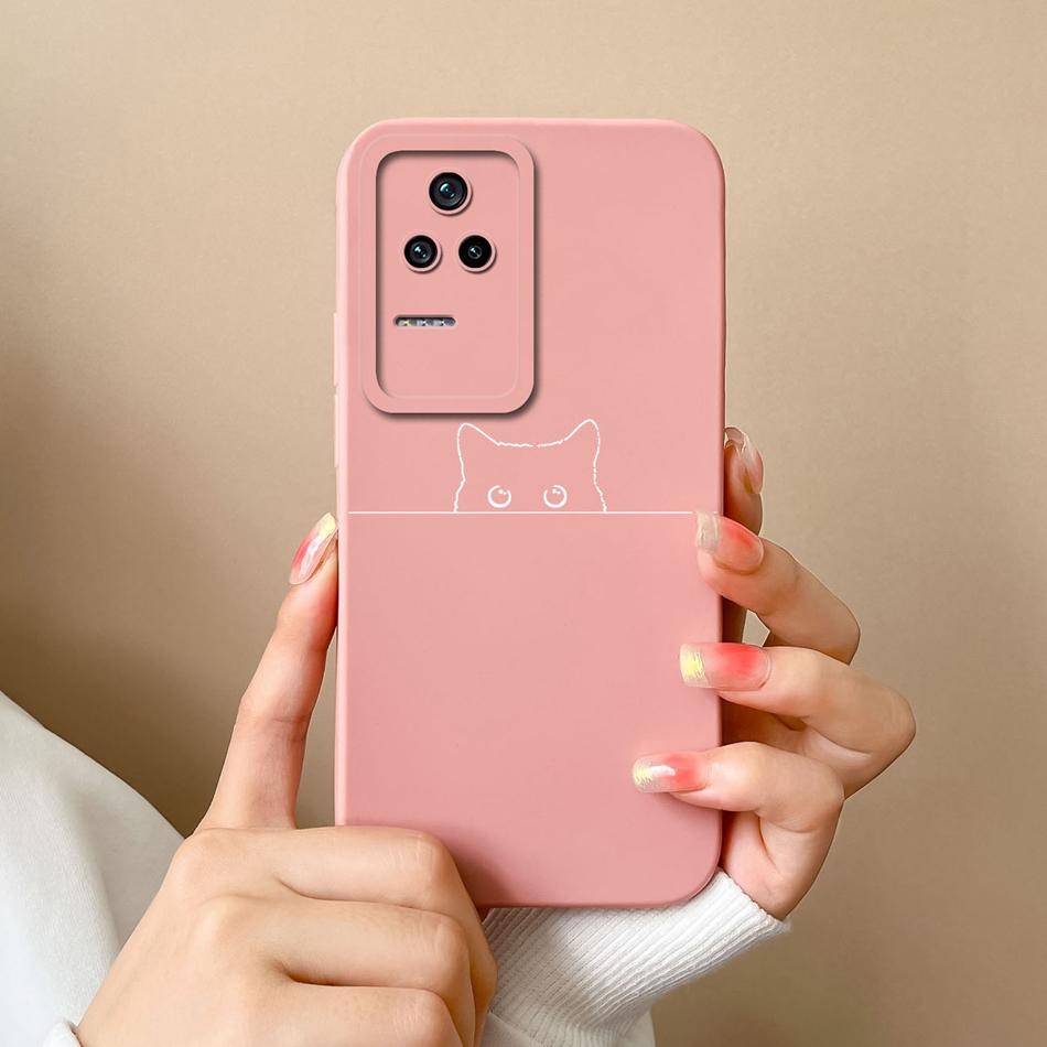 Cute Case For Poco F4 GT Global Version Soft Smooth Liquid Silicone Full Coverage Anti Choc Phone Bumper For Xiaomi Poco F4GT