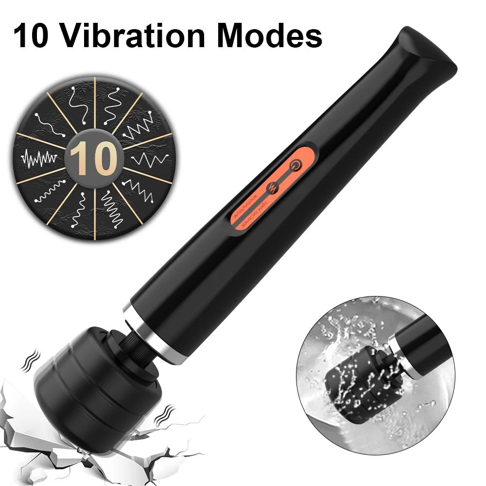 Big AV Body Massager Strong Vibration G Spot Clitoris Stimulator Powerful Magic Wand Vibrator for Women Adult Sex Toys for Woman