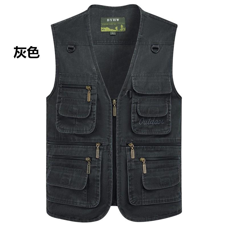 Men's Breathable Outdoor Vest With Multiple Pockets, Sleeveless Jacket, Camping, Fishing, Hunting, Photography Vest