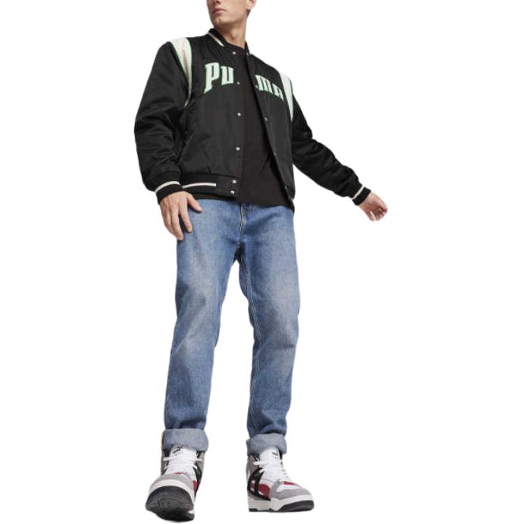 PUMA Baseball Jacket Unisex Black 626147-01