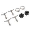L Track Stud Nut Fittings Double Lug Threaded Studs Secure Locking Convenient Use M8x35mm Sturdy Rustproof for Pickup RV ATV
