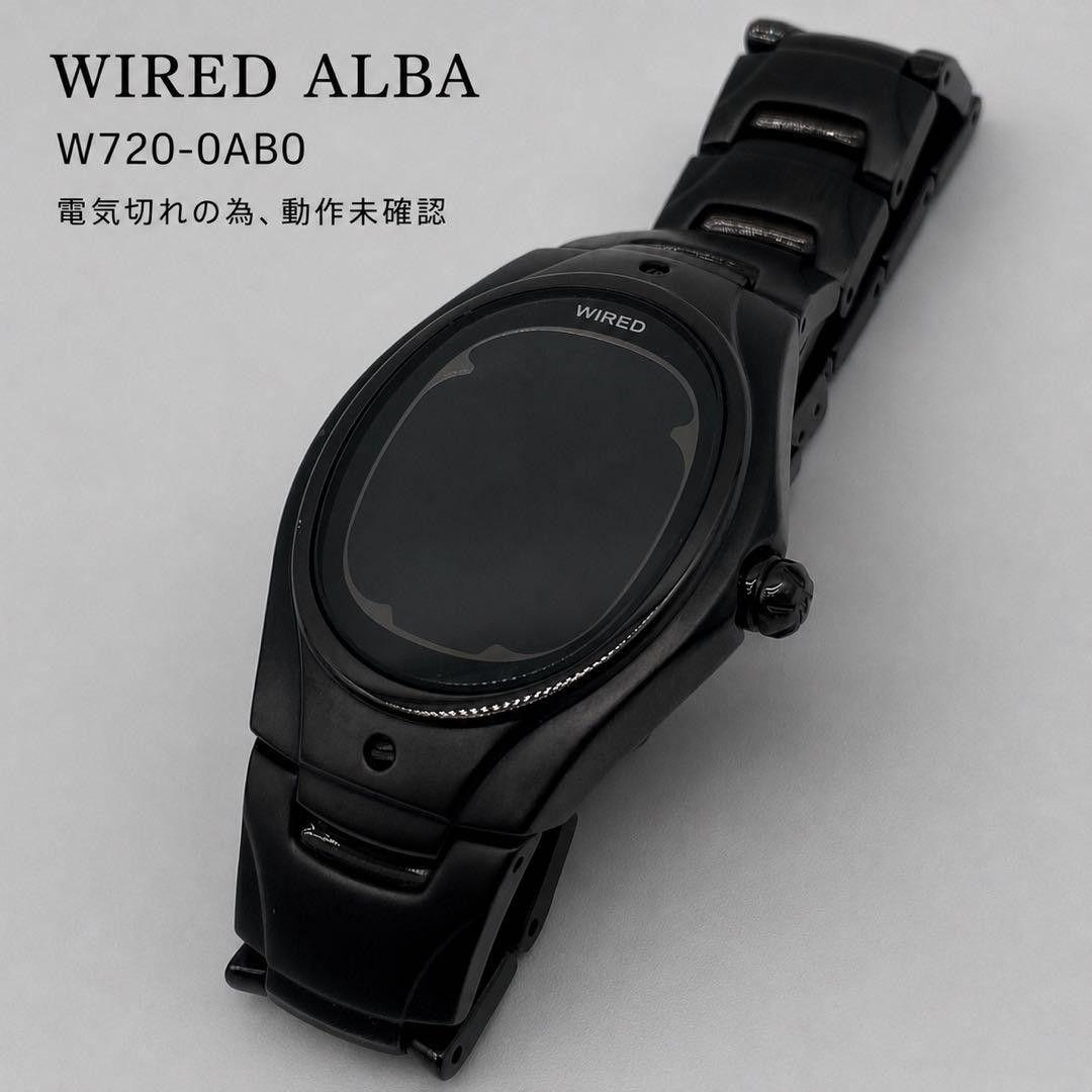 WIRED ALBA Проводные Alba W720-0AB0 Черный Разряженная Батарея Часы Черные Мужские Цифровые