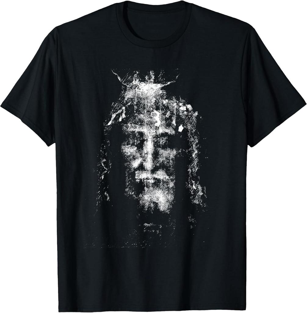Shroud Of Turin: Holy Face Of Jesus Vintage Cotton Tee - MADE IN USA