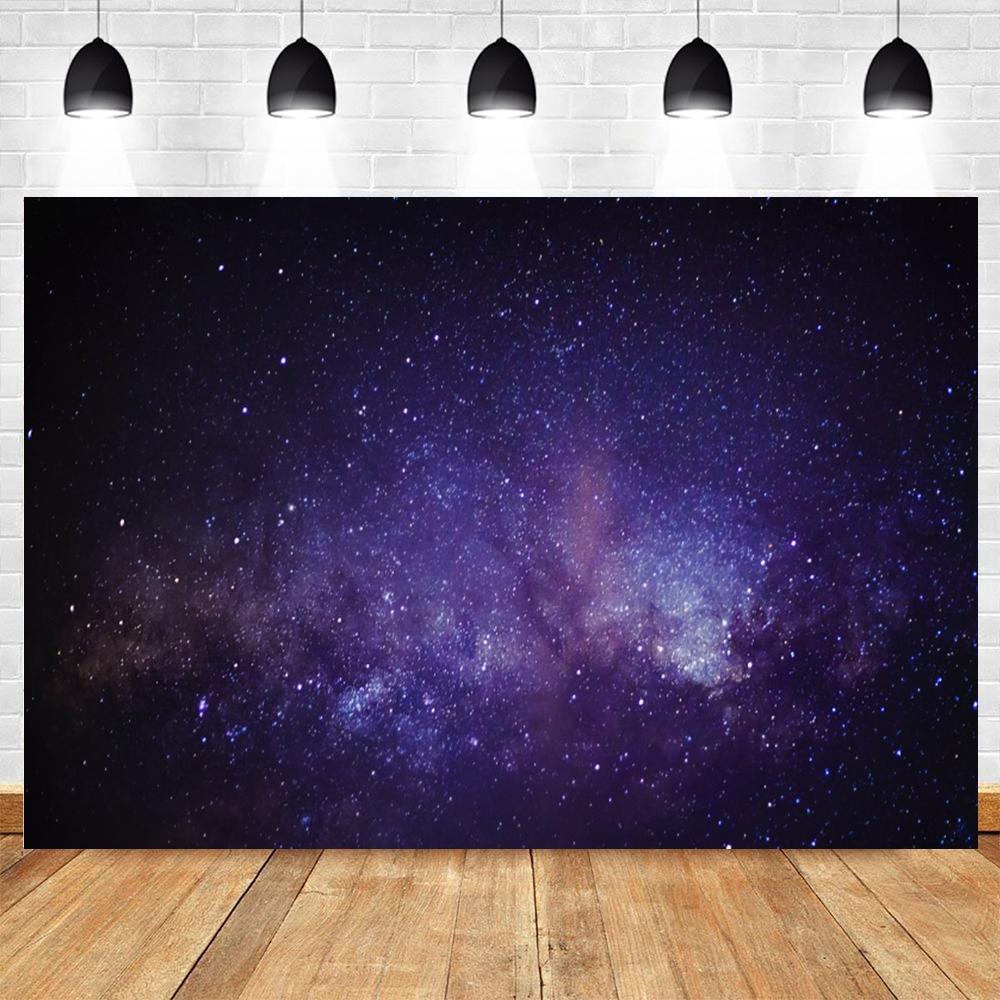 Cosmic Galaxy Backdrop Starry Sky Milky Way Stars Universe Space Theme Photo Background Baby Shower Birthday Party Decor Banner