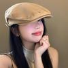 Japanese Reverse Wear Forward Caps for Women Fashion Embroidery Letters Street Berets Hip Hop Cotton Adjustable Newsboy Hats
