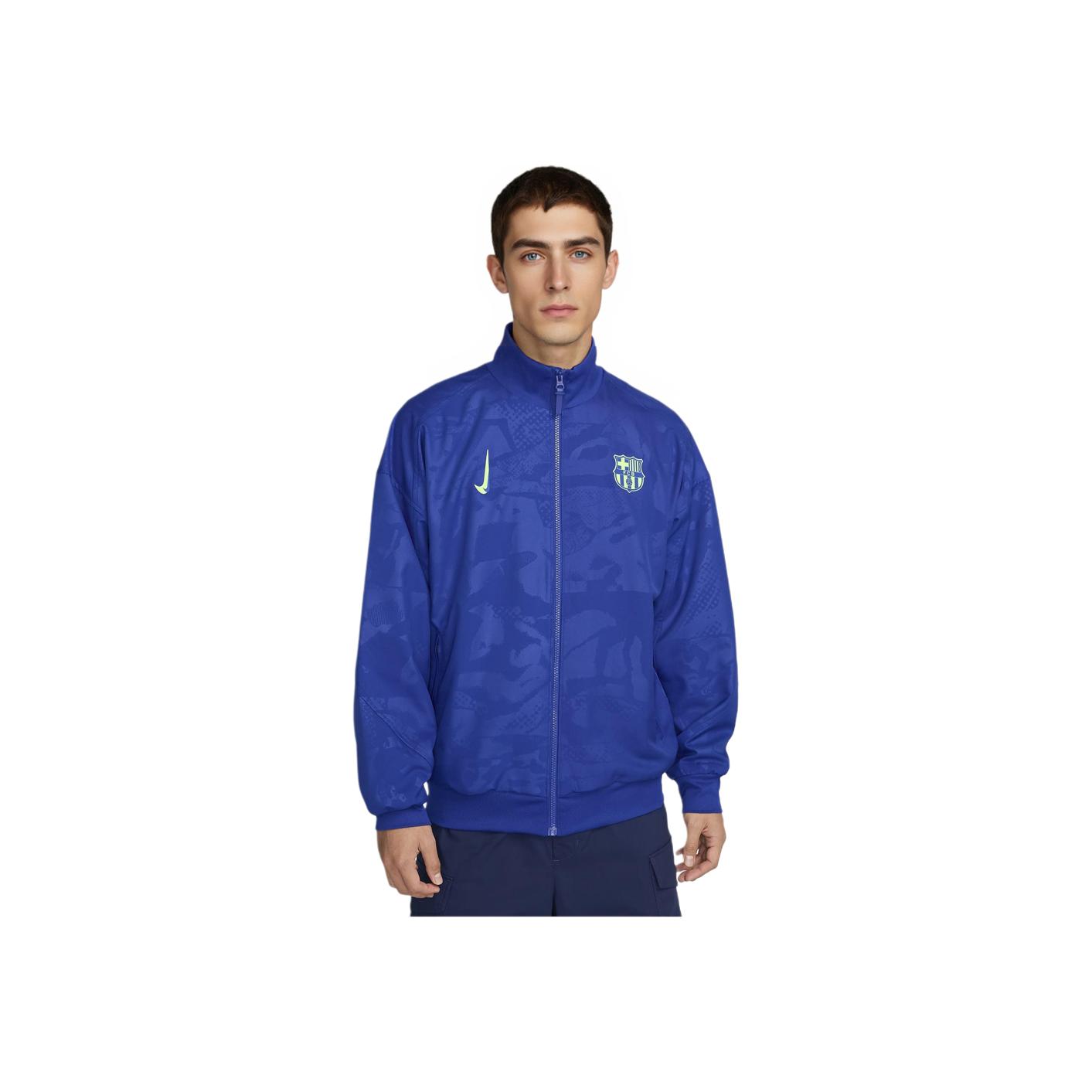 

Nike Dryfc FW24 Серия Барселона Модный Логотип Куртка на молнии с длинным рукавом Мужская Куртка Старо-Королевский Лаймово-Розовый FQ2597-417 XXL