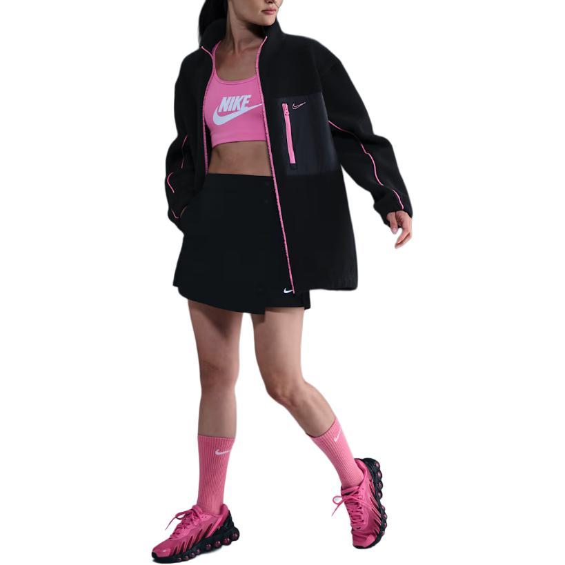 Nike Giacca in Pile con Zip Larga e Collo Alto a Manica Lunga da Donna jackets IM7485-010