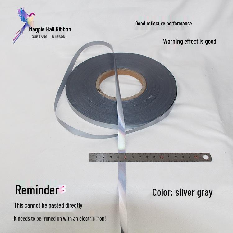 High-visibility Heat-applied Reflective Tape for Nighttime Traffic Warning, Directly Heat-pressed Onto Clothing.