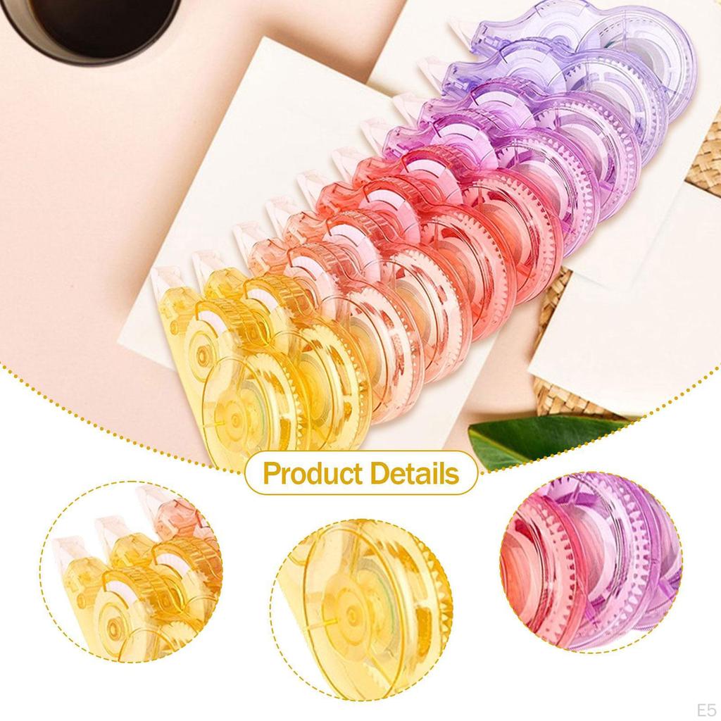 10Pcs Correction Tape with Dispenser Easy To Use Roller Pocket Eraser