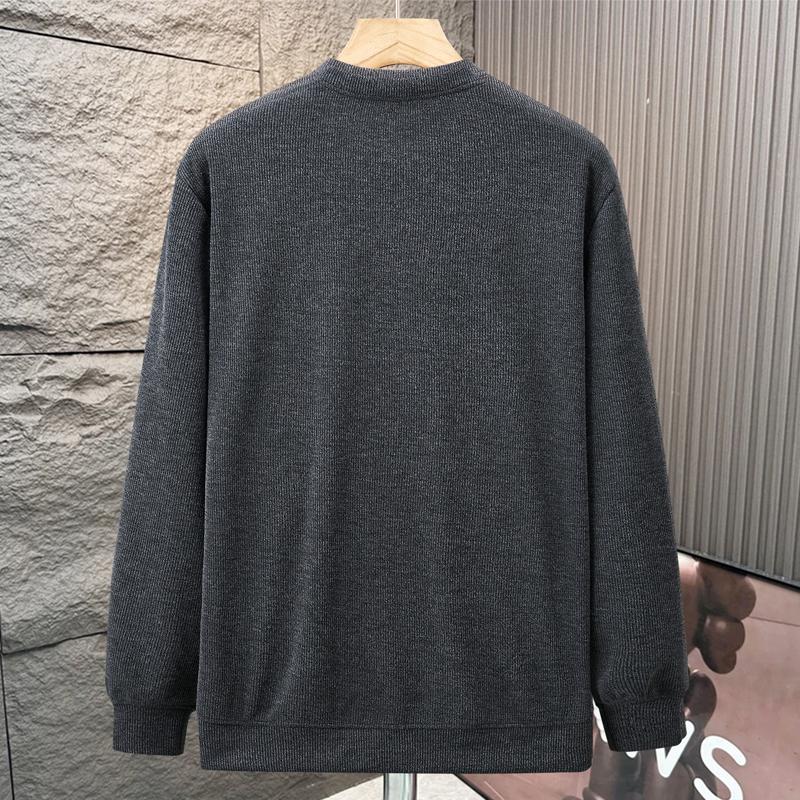 Plus Size 5XL-10XL Fashion Autumn Oversize Sweatshirts for Men Clothes Thick Warm Faux Fleece-lined Long Sleeve Tops Casual Men's Pullovers