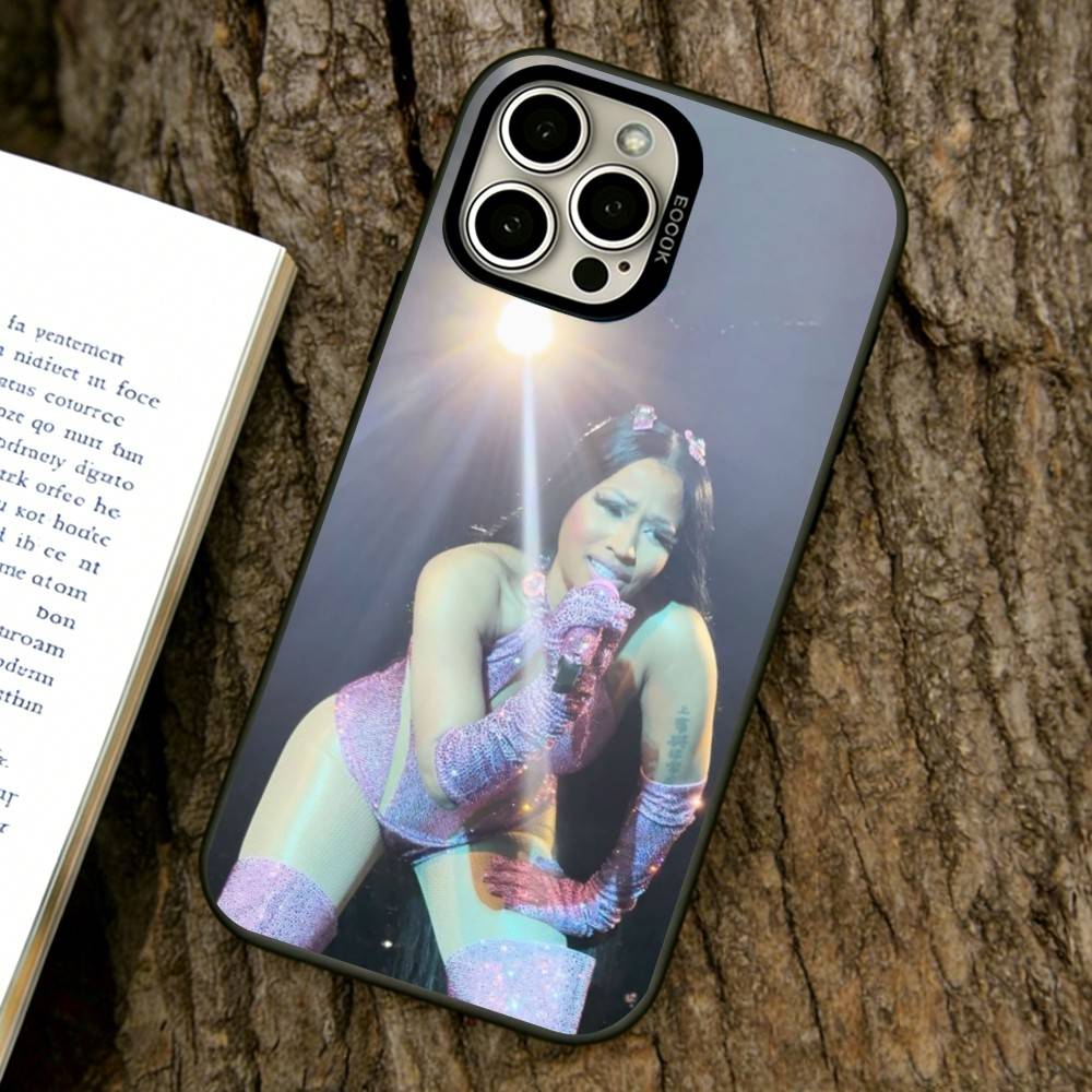 Nicki Minaj Singer Phone Case For iPhone 17,16,15,14,13,12,11 Plus,Pro Max,XS,Colored Silver Plated Inside Cover