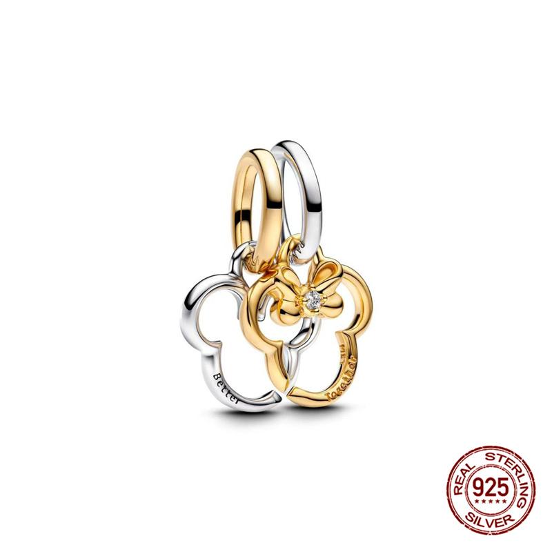 Charms Copper Blue Butterfly & Puppy Charms Beads Fits 3Mm Original Bracelet Necklace Womens Diy Fine Jewelry Gifts