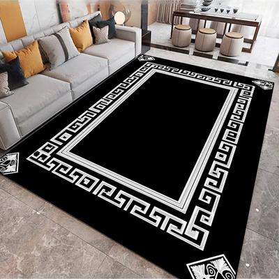 Luxury Carpet for Living Room Black and White Style Room Decor Large Area Rugs Antiskid Entrance Door Mat Lounge Flannel Carpets