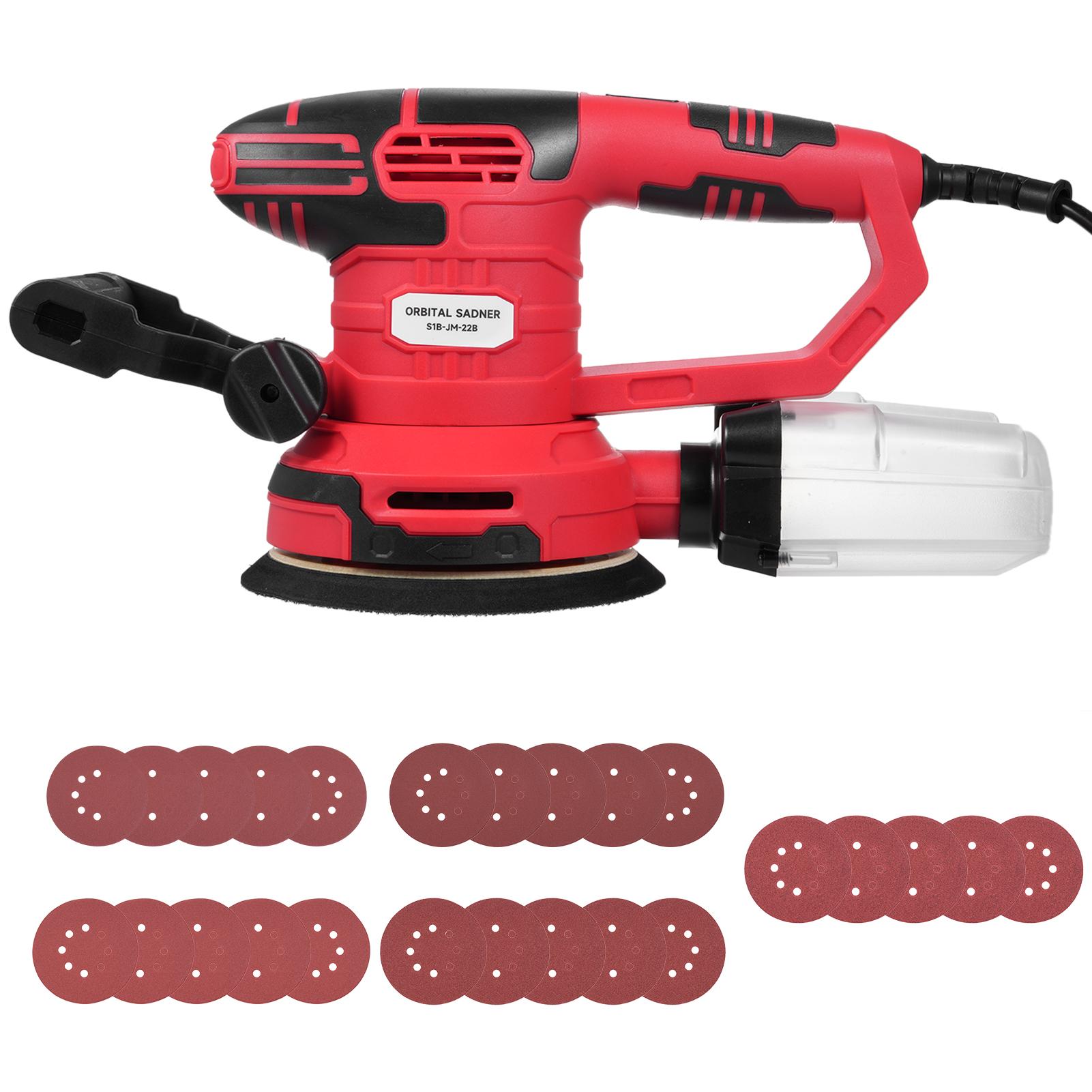 

3.5A(450W) Орбитальная шлифовальная машина с 6 переменными скоростями, с двойной ручкой, эксцентриковая шлифовальная машина, 6 дюймов, 150 мм, электрическая UK Plug красный