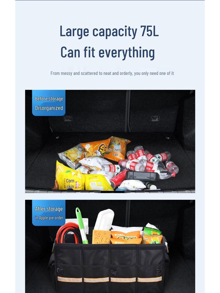 Foldable Car Trunk Storage & Organizer for Camping and Outdoor Use