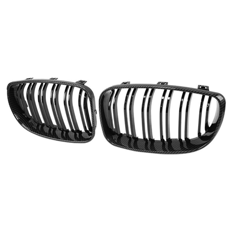 For BMW E81 E87 E82 E88 128I 130I 135I 08-11 Carbon Fiber Racing Grill Car Front Grilles Bumper Hood Kidney Grille ABS Grills