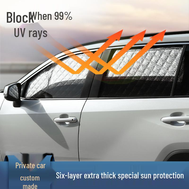 Thickened Car Sunshade Curtains: Full Coverage Privacy & Heat Insulation for Side Windows