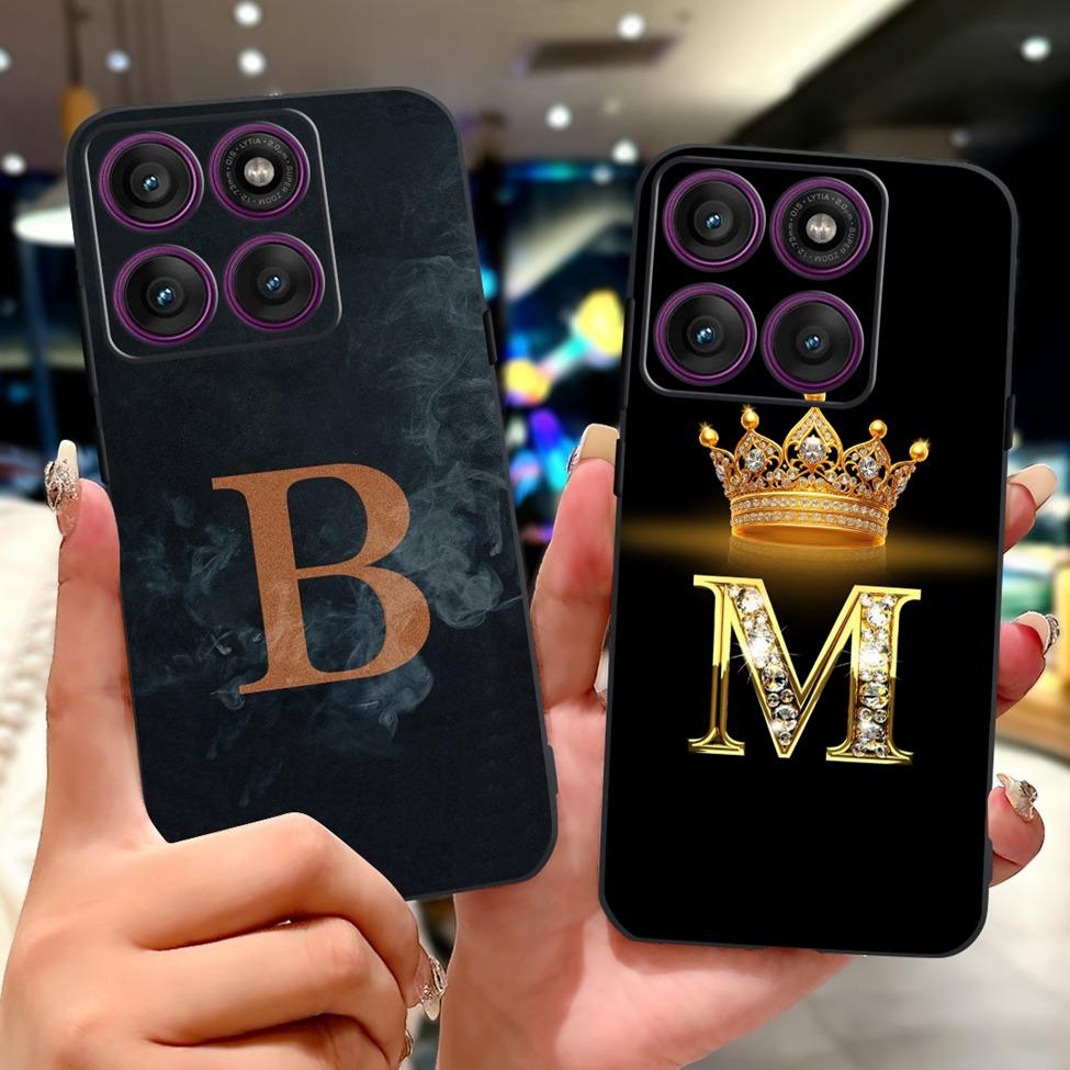 For Motorola Edge 60 Pro Case XT2507-1 Silicone Fashion Luxury A-Z Letters Shockproof Back Cover For Moto Edge 60Pro Phone Case