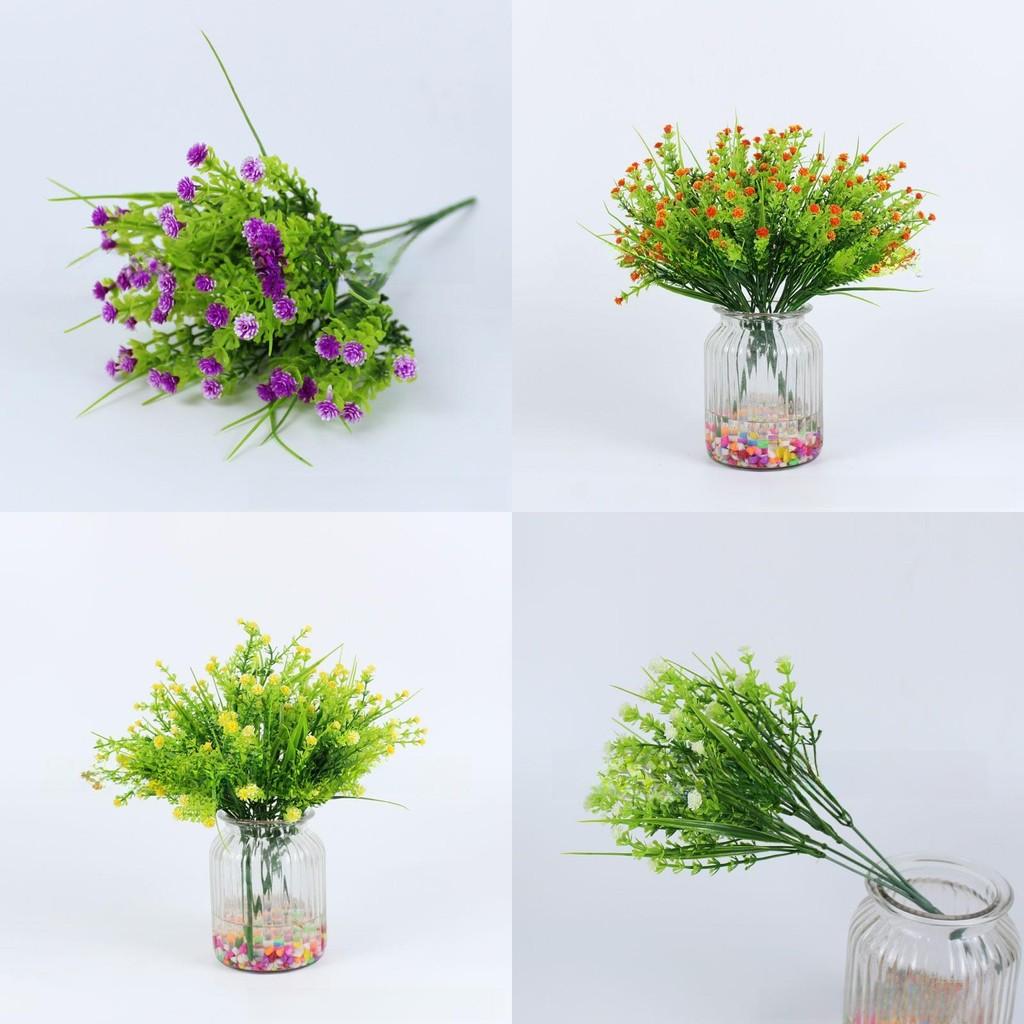 Faux Water Plant Bundle With Gypsophila Paniculata Leaves For Living Room Wall Decor