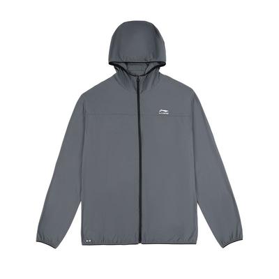 Atmungsaktive Sport-Kapuzenjacke mit Sonnenschutz Herrenjacken Sturmgrau AFDUC79-2