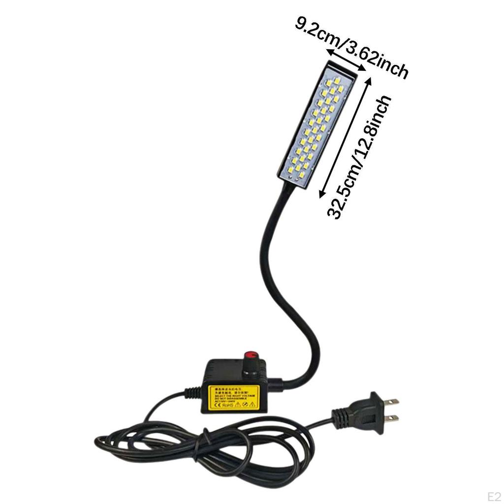 Sewing Machine Light Electronics Repair Lamp Gooseneck Neck 4W Adjust Angles Bright but Soft