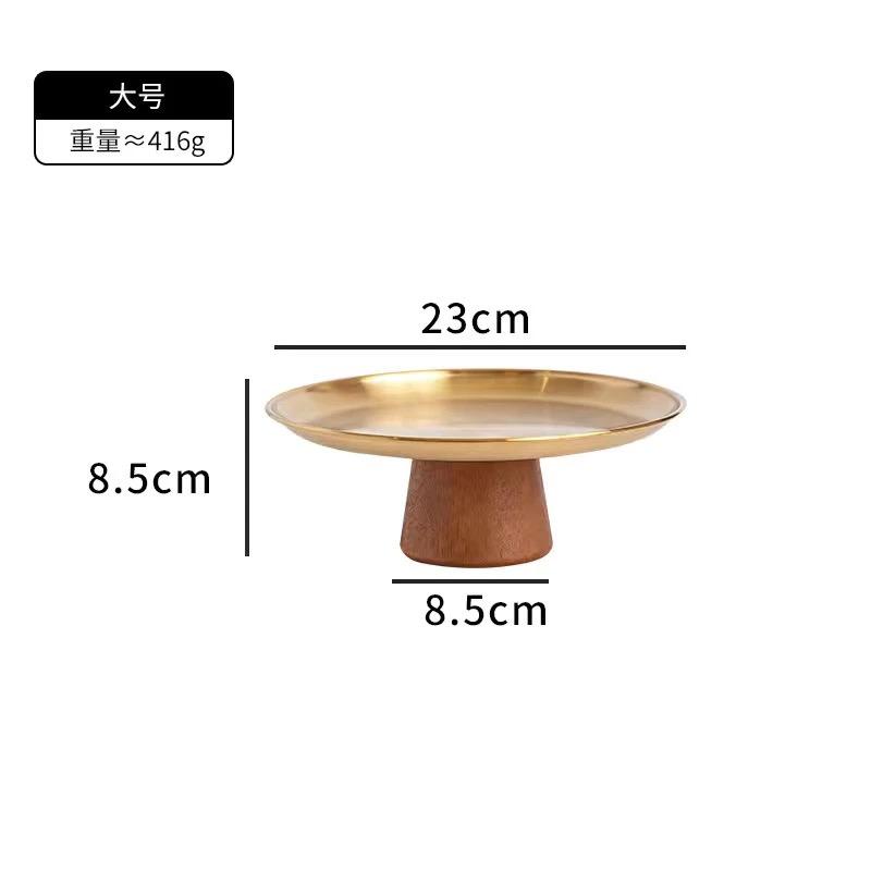 French Style Stainless Steel Dessert Stand – High Footed Tray for Fruits, Candies, and Snacks