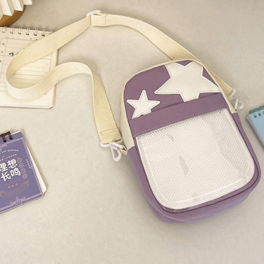 Nylon Star Ita Bag PVC Y2K Anime Display Bag Simple Transparent Handbag  Daily