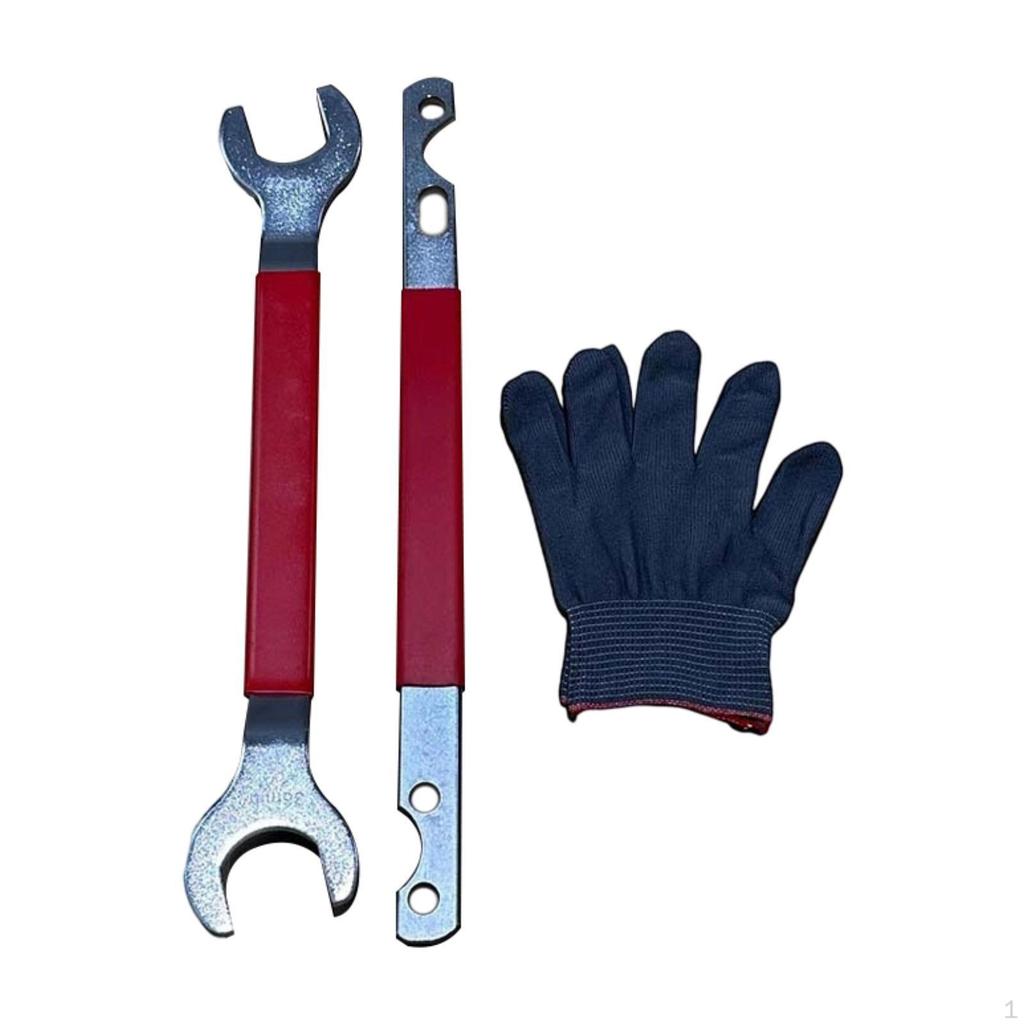 2Pcs Fan Clutch Wrench Set Water Pump Pulley Holder Automotive Hand Tools with A Glove Easily