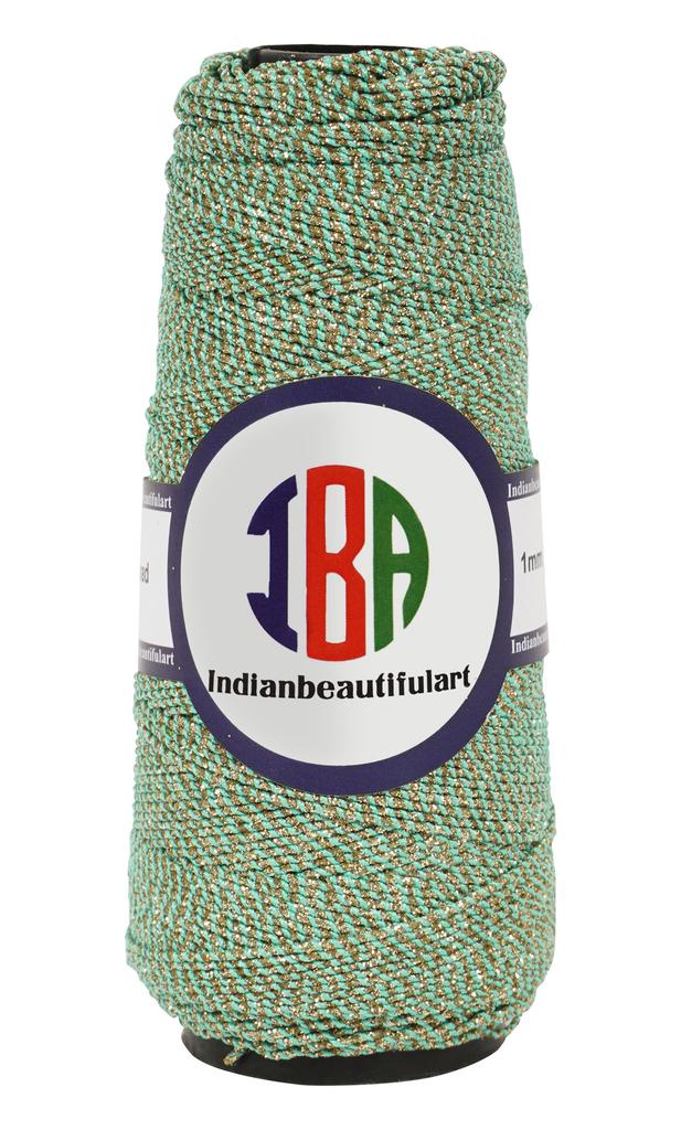 IBA Indianbeautifulart Glitter Cotton Cord 1mm Crafts Thread DIY Beading Crafts Thread String For Bracelet Necklace Jewelry Making