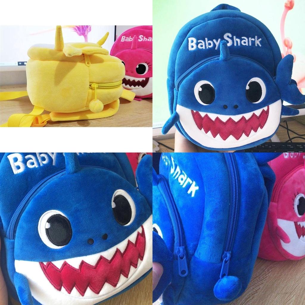 Baby Shark Plush Backpack For Kids Cute Soft Shoulder Bag Childrens Schoolbag Gift