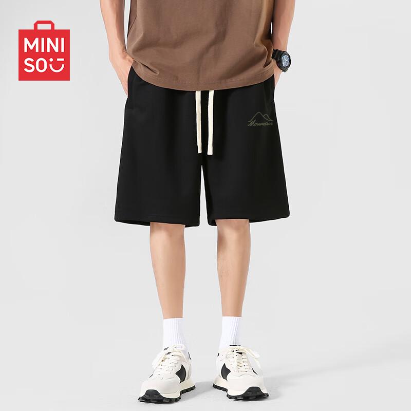 MINISO Men's Heavyweight Straight Mid-Length Shorts