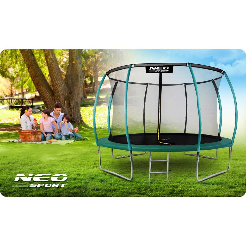 12Ft/374Cm Profiled Garden Trampoline With Internal Net Neo-Sport