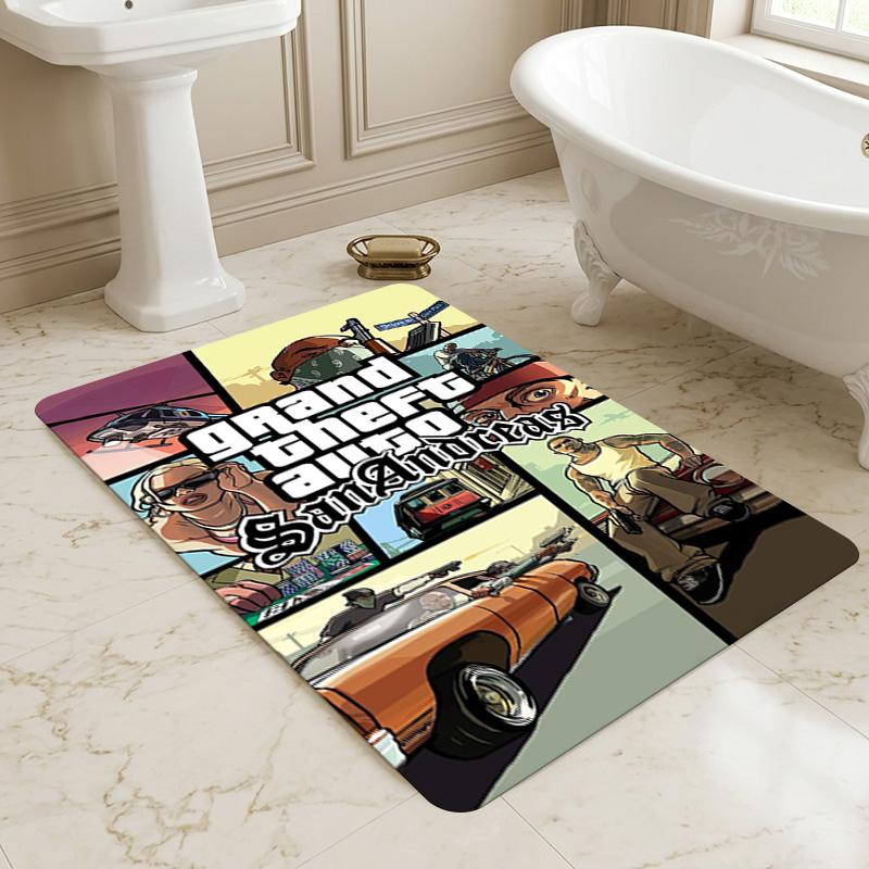 San Andreas Living Room Non-Slip Area Rug Soft Carpet for Bedroom Game Playroom Sofa Office Home Decor Doormat Christmas Gift C9211647