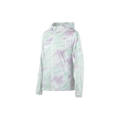 Tie-Dye Design Woven Hooded Quick-Dry Cool Feeling Sun Protection Long Sleeve Jacket Women Jackets Purple Green P323W009-02Z6