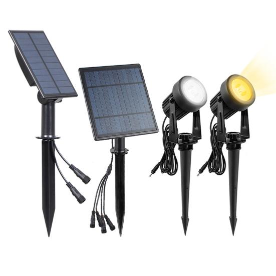 Outdoor Solar Spot Light with Stake 270-Degree Adjustable Super Bright IP65 Waterproof Auto