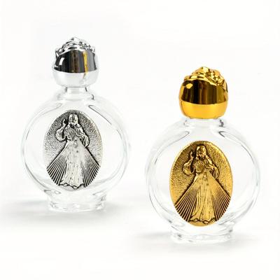 1Pc Holy Water Bottle Mercy Jesus Pattern Religious Cross Bottle Christian Virgin Sculpture Bottle Holy Water Bottle