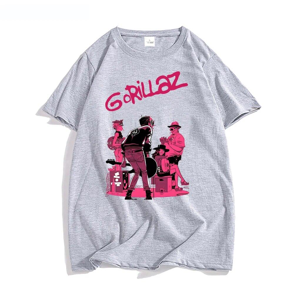 New Album T-shirt Gorillaz Summer Rock Band Gorillazs Women T Shirt Hip-Hop Fashion Rap Music Unisex Tee Oversize Shirt