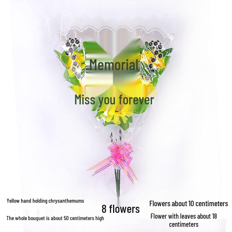 Chrysanthemum Silk Flowers for Qingming Festival Grave Offerings