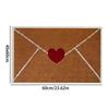 Red Love Heart Envelope Welcome Floor Mats Envelope Porch Doormat Valentine's Day Door Mat Household Entry Anti Slip Mat