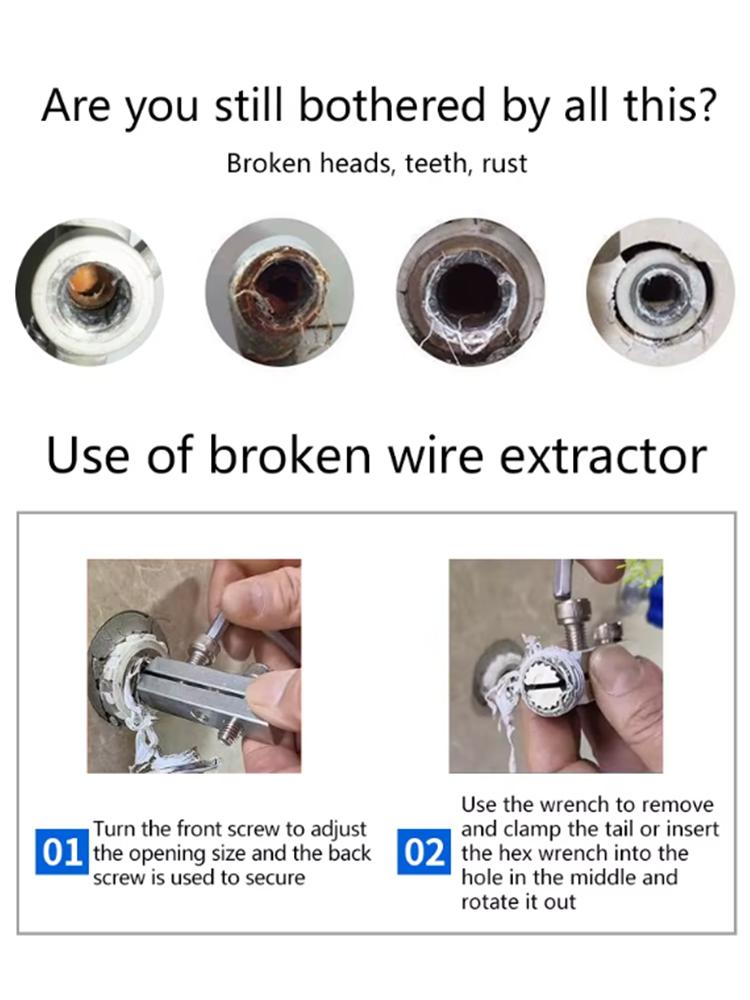 Faucet Angle Valves Broken Wire Extractor,Universal Damage Screw Extractor Remover Tool,Household Manual Plumber Tool