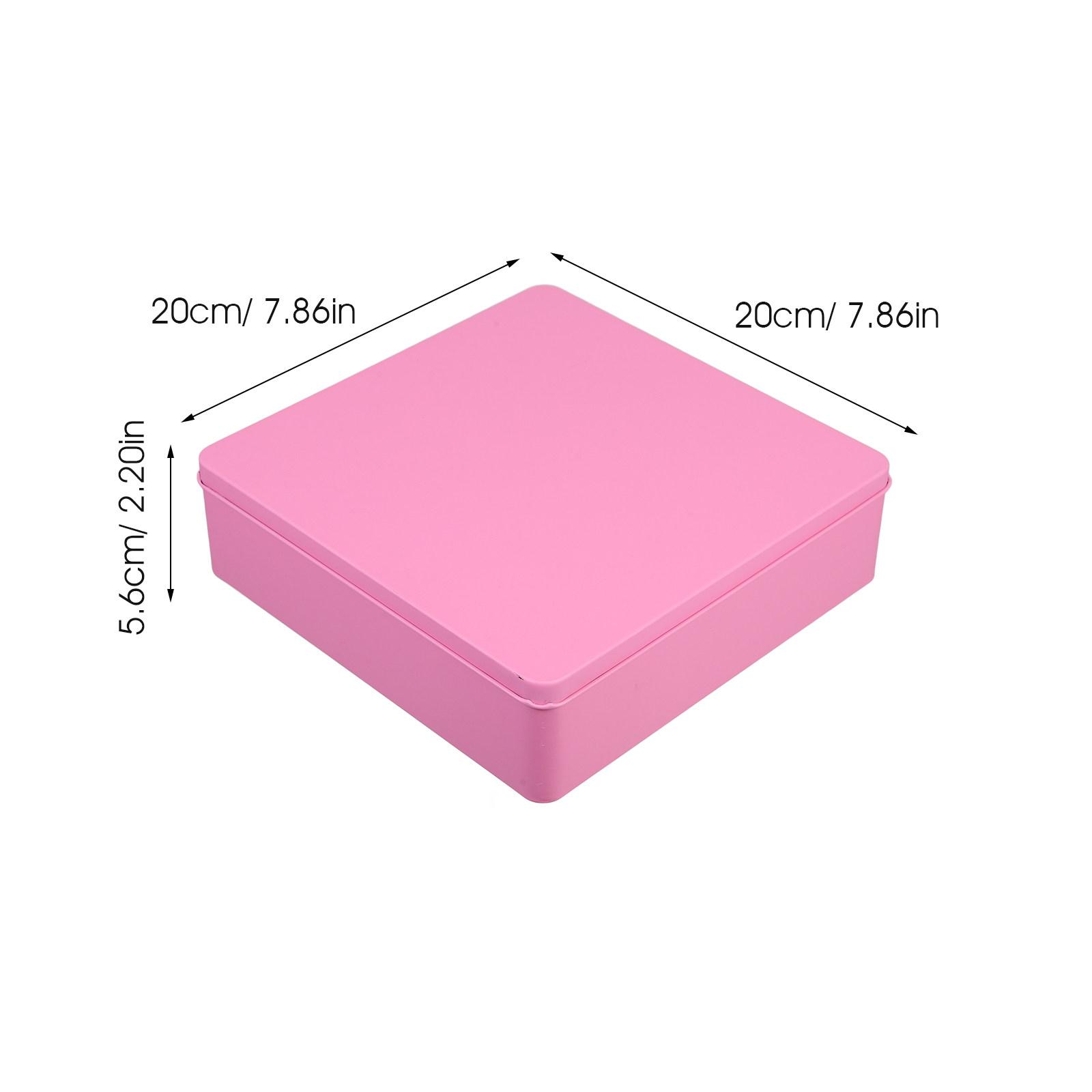 

Extra Large Square Tinplate Storage Box for Home Kitchen Office Organization Cookies Candies Snacks Small Gadgets Presents with