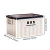 Lidded Storage Bin Utility Crate and Handles Storage Box with Lid Container for