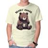 Unisex Crew Neck T-Shirt Bearly Awake Graphic Short Sleeve Casual Tee