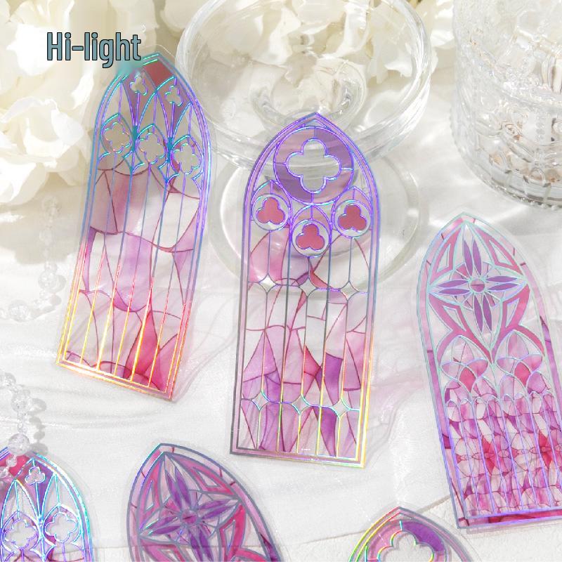 Twilight PP Bookmarks: Flowing Light Series, 6 Irregular Translucent Designs for Journal Decoration, Choose from 6 Styles