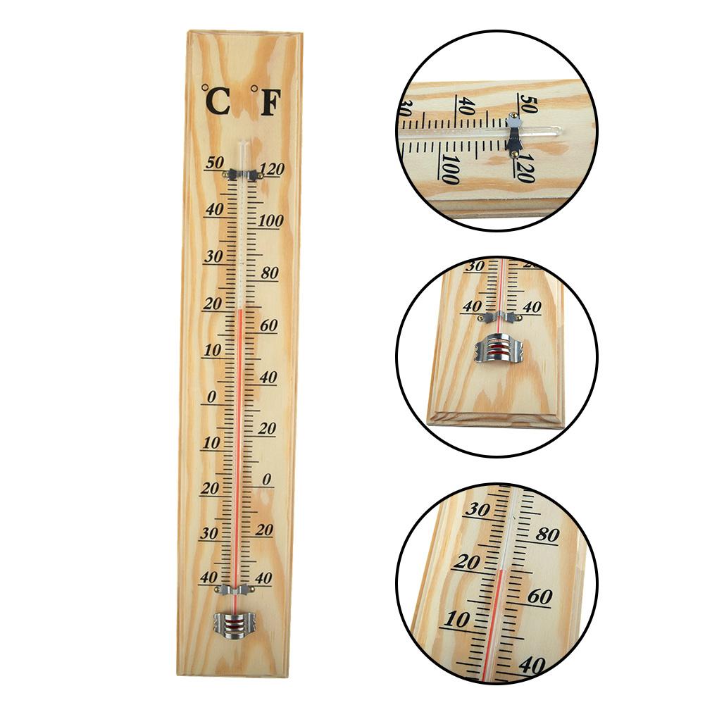 Tool Wooden Thermometer Outdoor Wooden 40cm X 7cm X 1cm Garden Décor Indoor Thermometer Exquisite High Quality