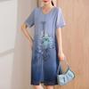 Elegant Chiffon Qipao Dress for Middle-Aged Women - Stylish Mid-Length Summer Design