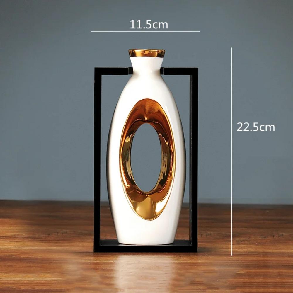 

Китайский стиль Творчество Керамическая ваза Деревянная рамка Ретро Ажурная ваза Современное украшение для дома Цветочная композиция Цветочные вазы